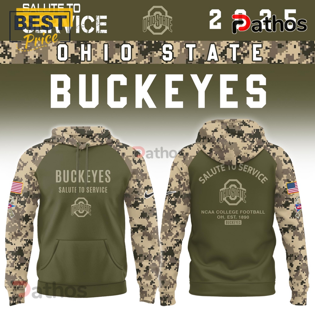 Ohio State Buckeyes Salute To Service Limited Hoodie 2025 Ohio State Buckeyes Salute To Service Limited Hoodie 2025