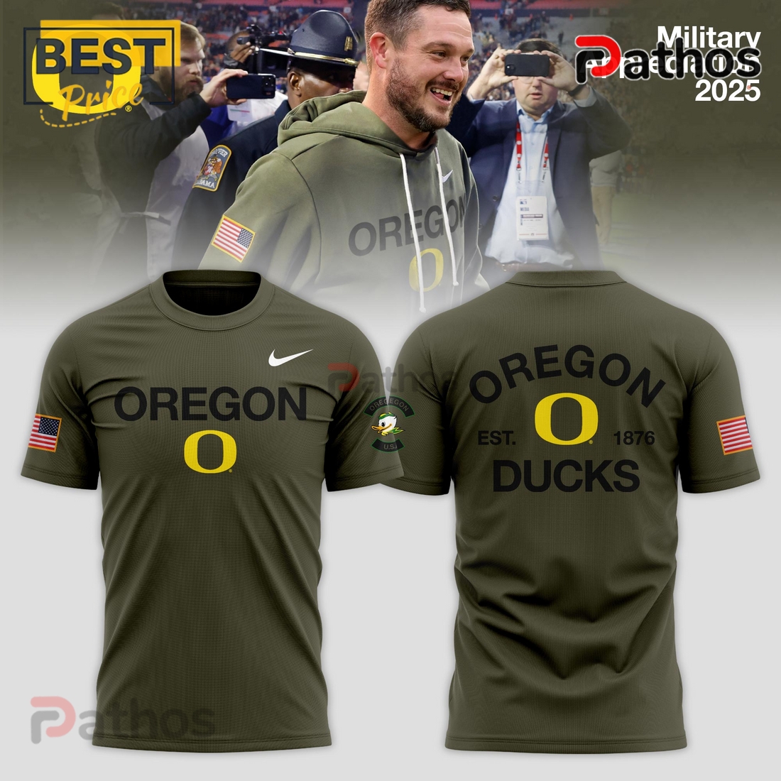 Oregon Ducks 2025 Military Appreciation Limited Edition Hoodie Oregon Ducks 2025 Military Appreciation Limited Edition Hoodie
