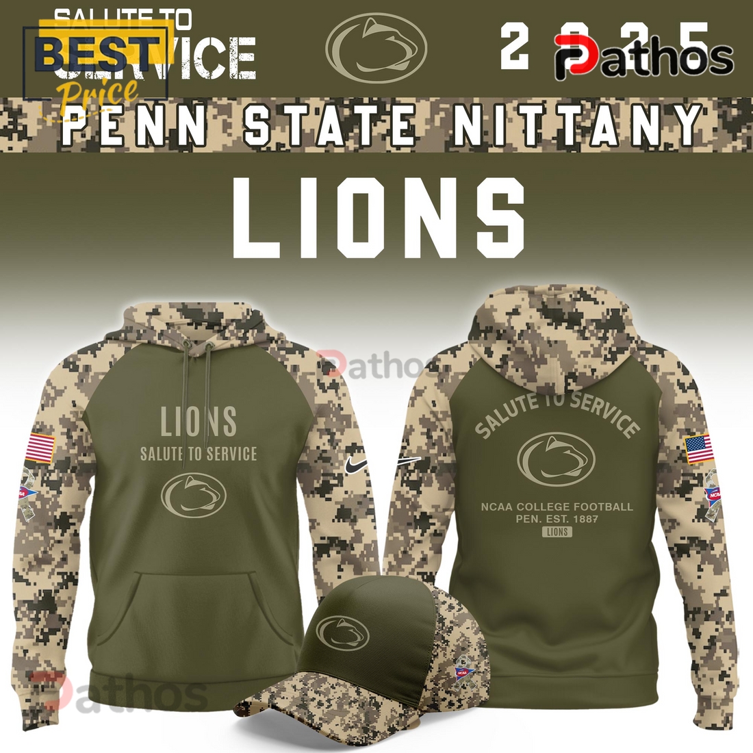 Penn State Nittany Lions Salute To Service Limited Hoodie 2025 Penn State Nittany Lions Salute To Service Limited Hoodie 2025