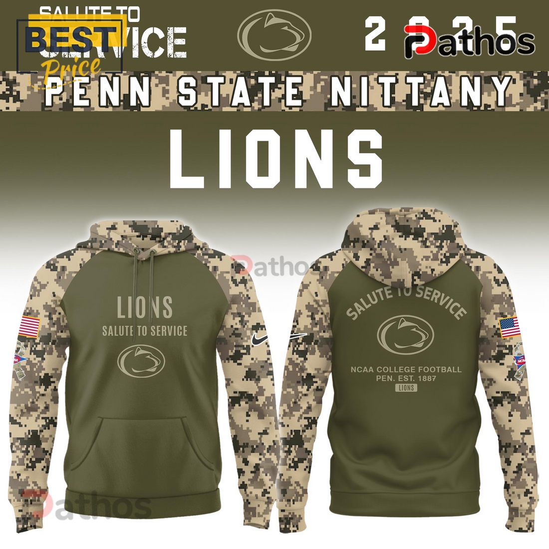 Penn State Nittany Lions Salute To Service Limited Hoodie 2025 Penn State Nittany Lions Salute To Service Limited Hoodie 2025