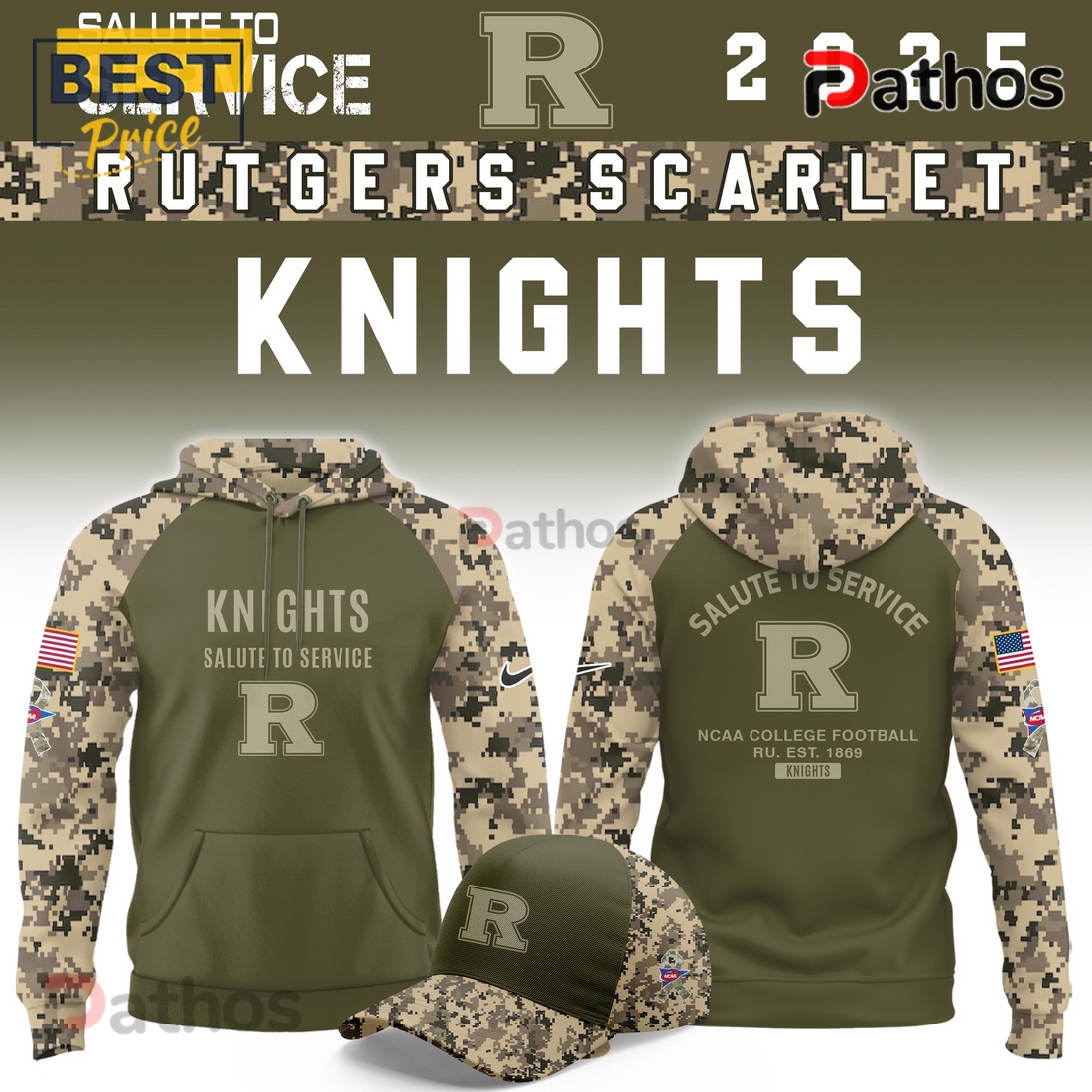 Rutgers Scarlet Knights Salute To Service Limited Hoodie 2025 Rutgers Scarlet Knights Salute To Service Limited Hoodie 2025