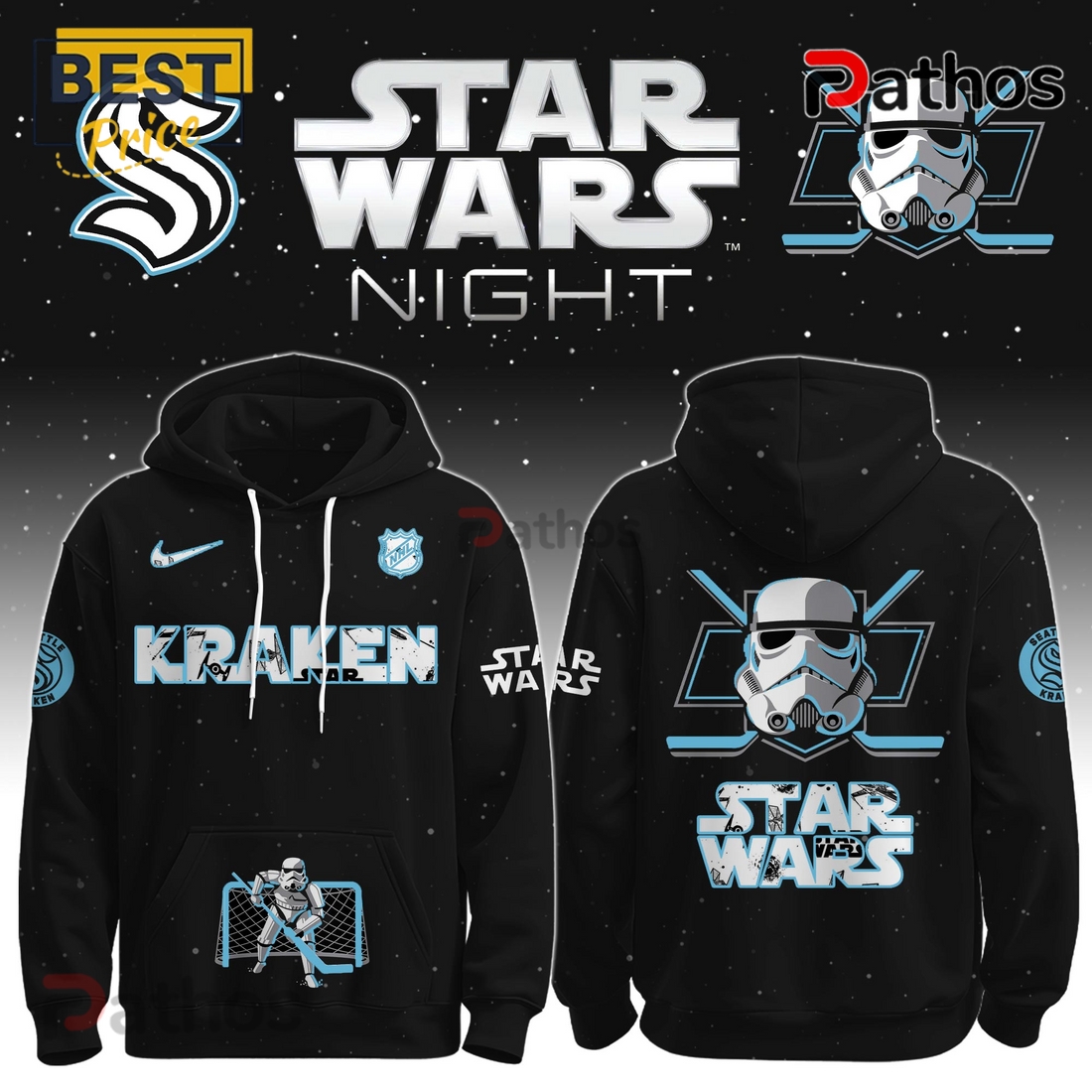 Seattle Kraken x Stormtrooper Limited Edition Hoodie 2025 Seattle Kraken x Stormtrooper Limited Edition Hoodie 2025