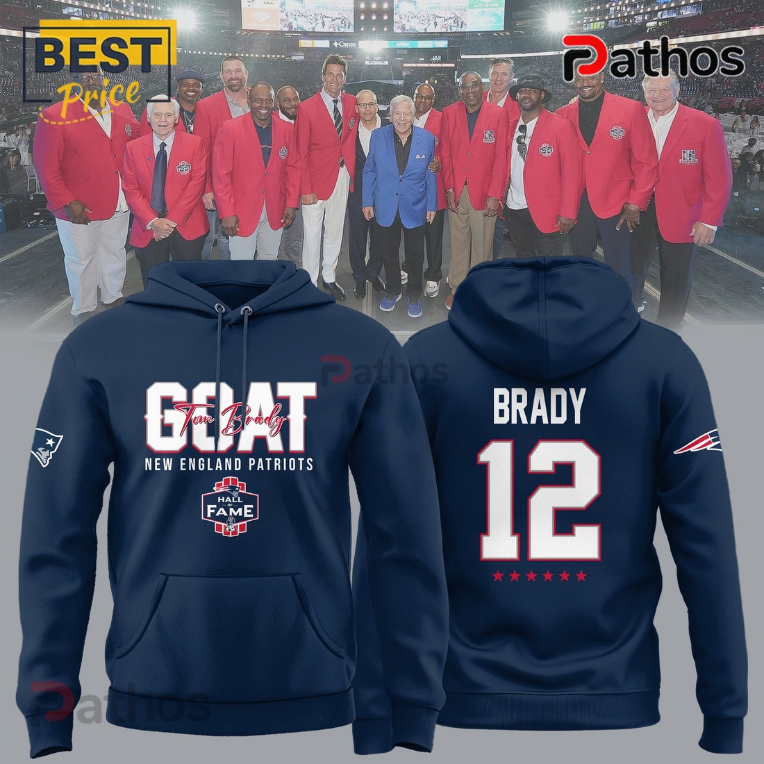 Tom Barady Goat 2025 England Patriots Hoodie Tom Barady Goat 2025 England Patriots Hoodie