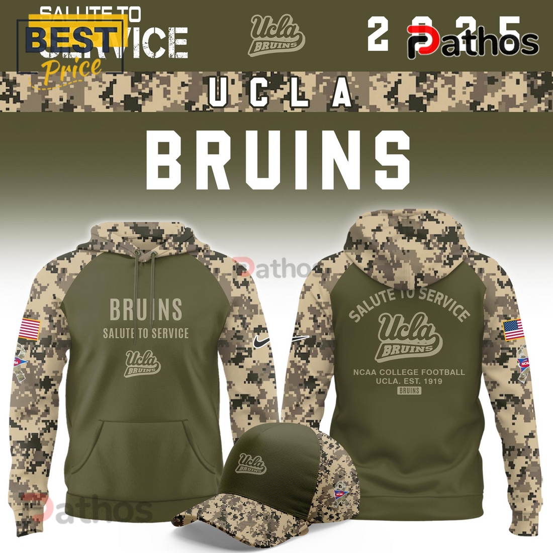 UCLA Bruins Salute To Service Limited Hoodie 2025 UCLA Bruins Salute To Service Limited Hoodie 2025