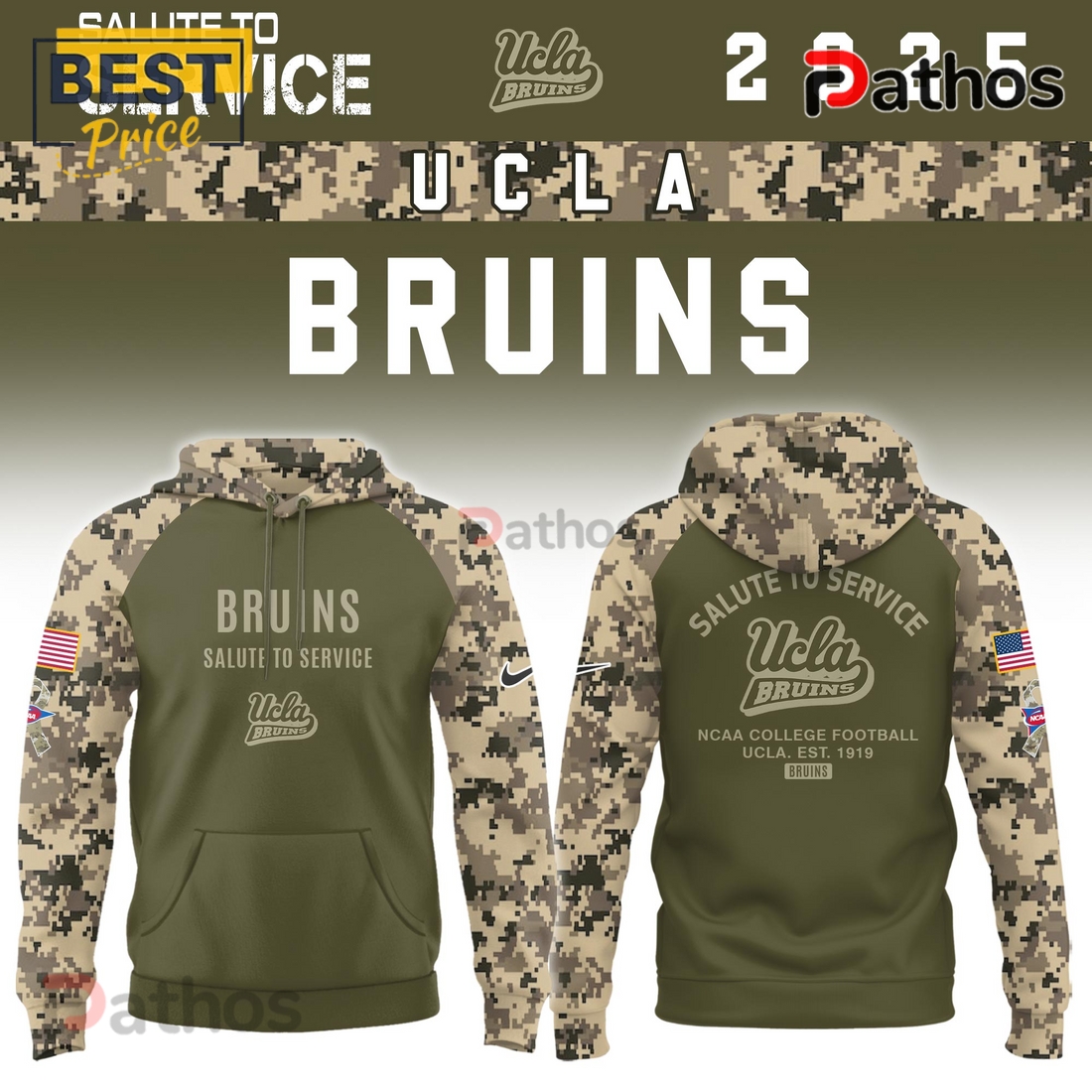 UCLA Bruins Salute To Service Limited Hoodie 2025 UCLA Bruins Salute To Service Limited Hoodie 2025