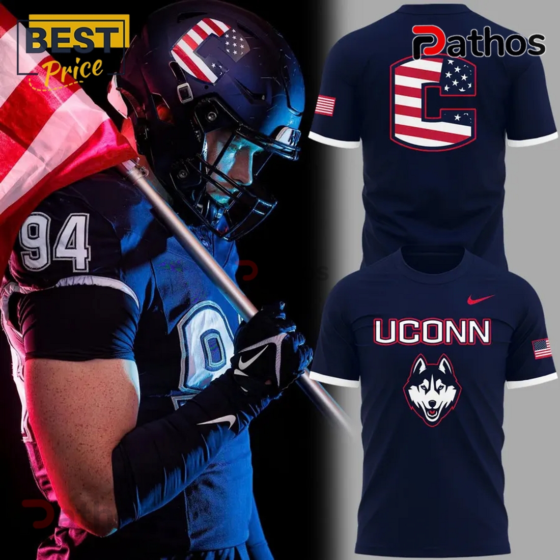 UConn Football Military Appreciation Hoodie Special Edition UConn Football Military Appreciation Hoodie Special Edition