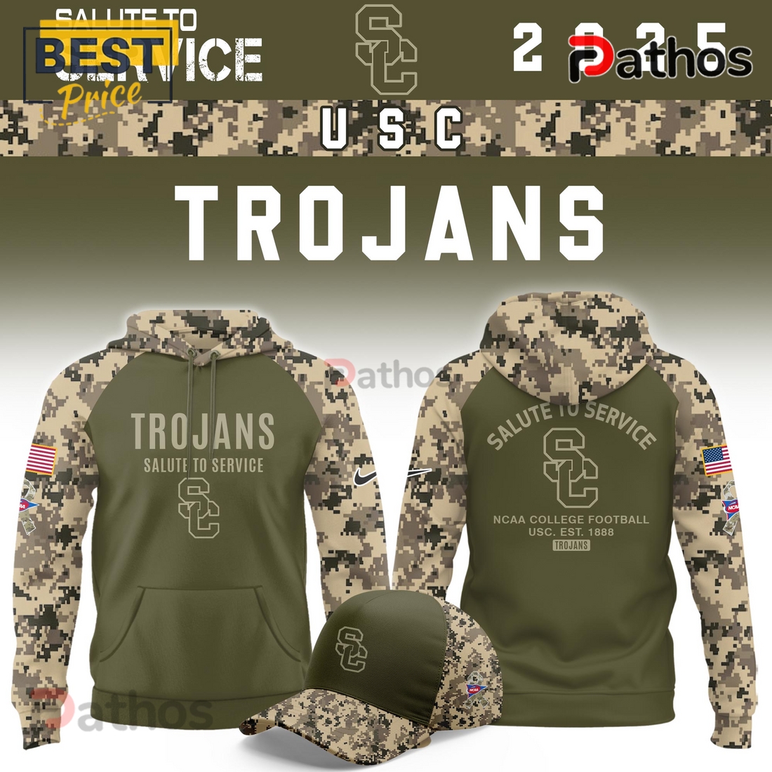 USC Trojans Salute To Service Limited Hoodie 2025 USC Trojans Salute To Service Limited Hoodie 2025