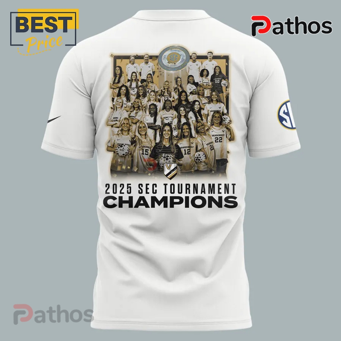 Vanderbilt Commodores Tournament Champions White Hoodie 2025 Vanderbilt Commodores Tournament Champions White Hoodie 2025