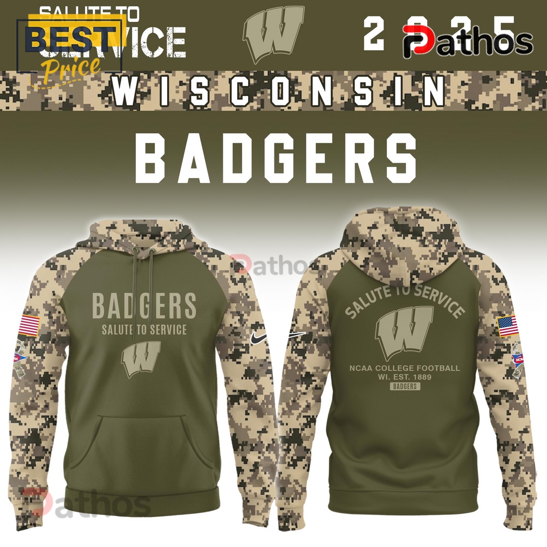 Wisconsin Badgers Salute To Service Limited Hoodie 2025 Wisconsin Badgers Salute To Service Limited Hoodie 2025
