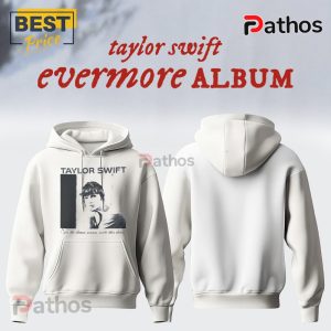 Taylor Swift Evermore Album 2025 White Hoodie