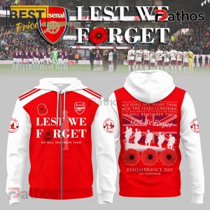 arsenal fc lest we forget limited edition hoodie 3 Dihi0