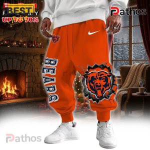 chicago bears cracked nike logo hoodie joggers set 4 P0bjr