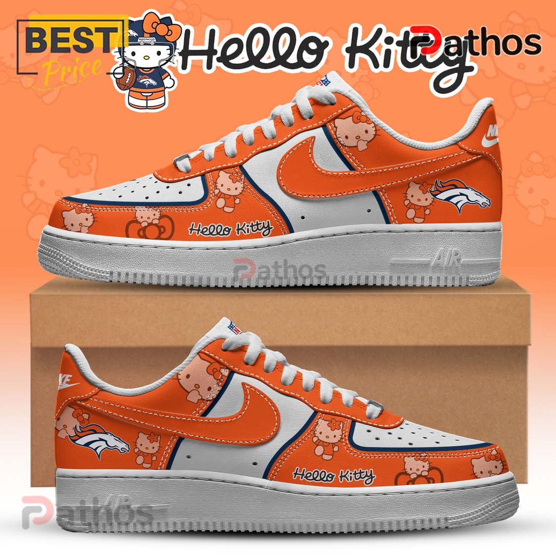 Denver Broncos NFL x Hello Kitty Air Force 1 Denver Broncos NFL x Hello Kitty Air Force 1