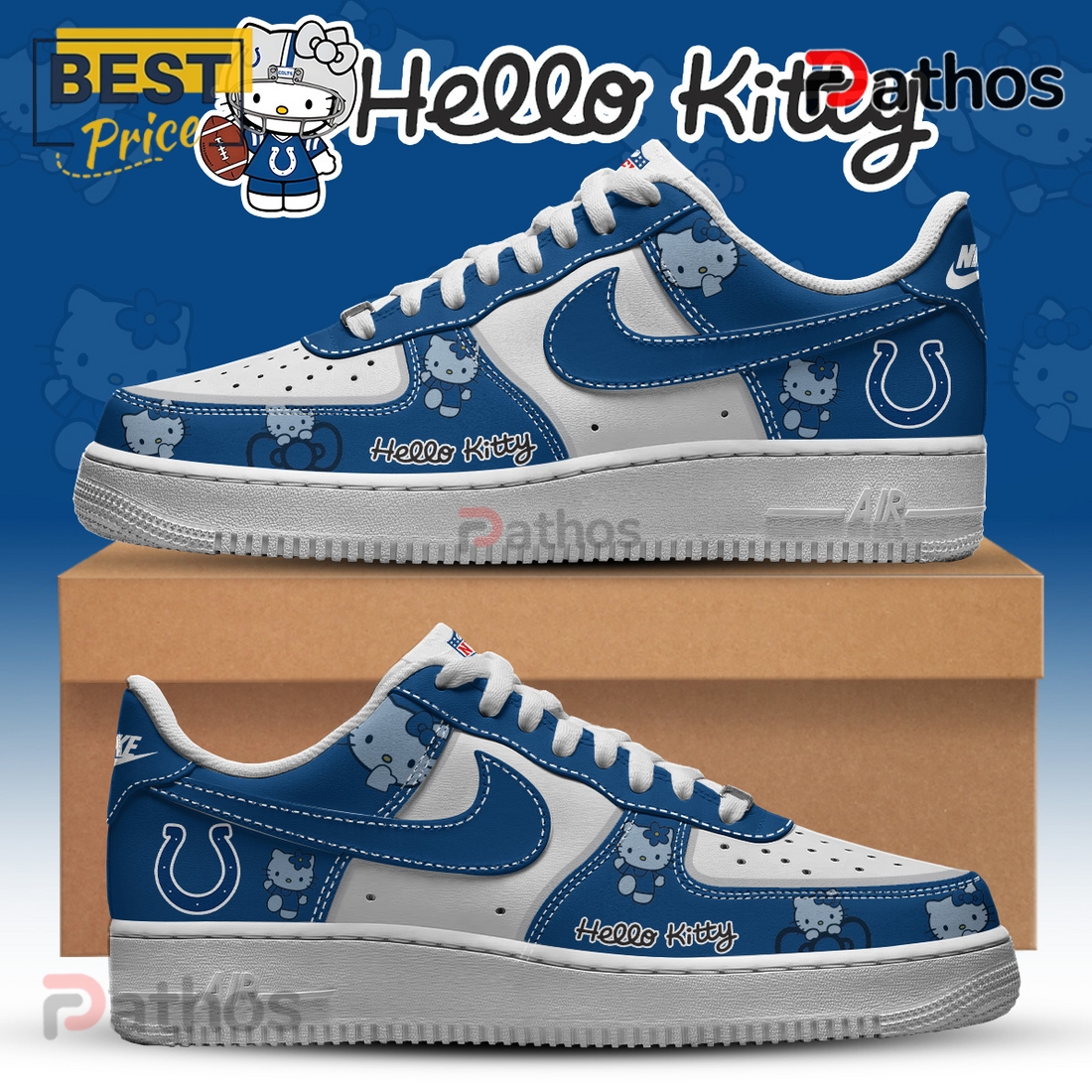 Indianapolis Colts NFL x Hello Kitty Air Force 1 Indianapolis Colts NFL x Hello Kitty Air Force 1