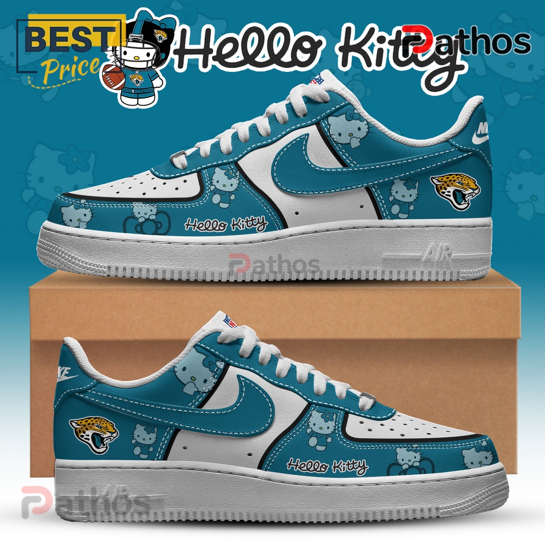Jacksonville Jaguars NFL x Hello Kitty Air Force 1 Jacksonville Jaguars NFL x Hello Kitty Air Force 1