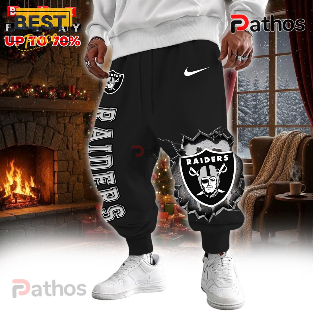 Las Vegas Raiders NFL Breakthrough Hoodie Joggers Set Las Vegas Raiders NFL Breakthrough Hoodie Joggers Set