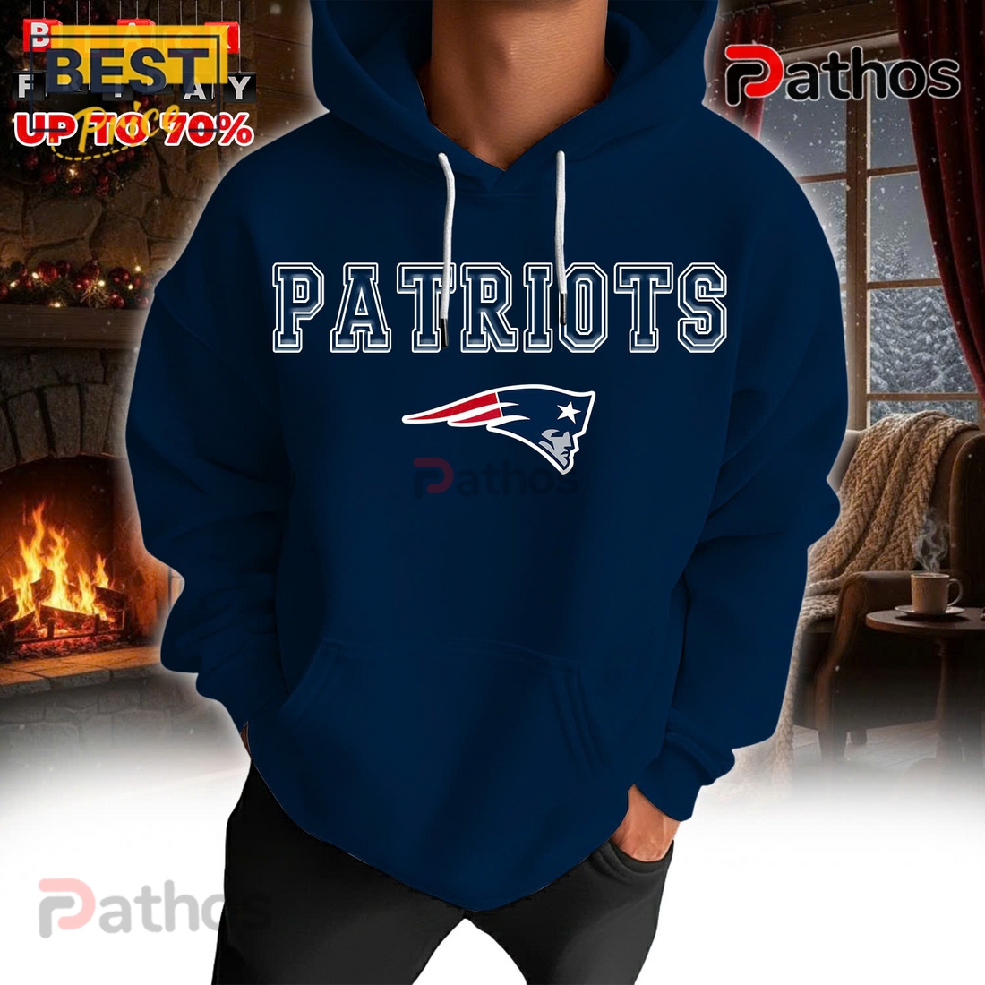 New England Patriots NFL Breakthrough Hoodie Joggers Set New England Patriots NFL Breakthrough Hoodie Joggers Set