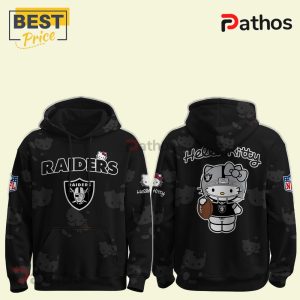 Las Vegas Raiders NFL x Hello Kitty Hoodie 1 las vegas raiders nfl x hello kitty hoodie 2 lCepA