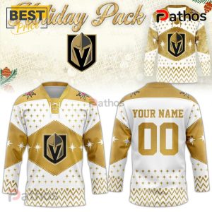 Vegas Golden Knights Gold Knightmas Hockey Jersey
