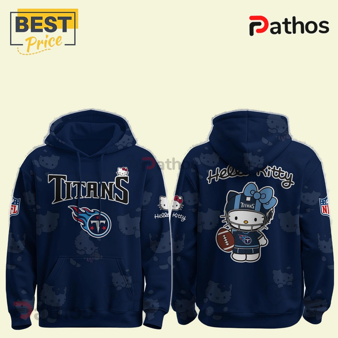 Tennessee Titans NFL x Hello Kitty Hoodie Tennessee Titans NFL x Hello Kitty Hoodie