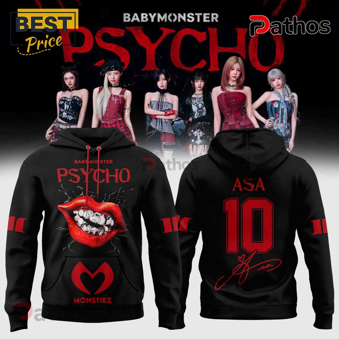 We Go Up BABYMONSTER 2025 Album Black Hoodie We Go Up BABYMONSTER 2025 Album Black Hoodie