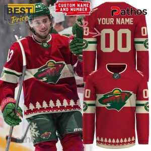 minnesota wild hockey christmas hockey jersey custom name numbers 1 dnpOP