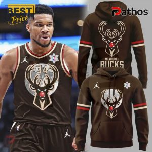 Milwaukee Bucks Christmas Brown Hoodie, Jogger