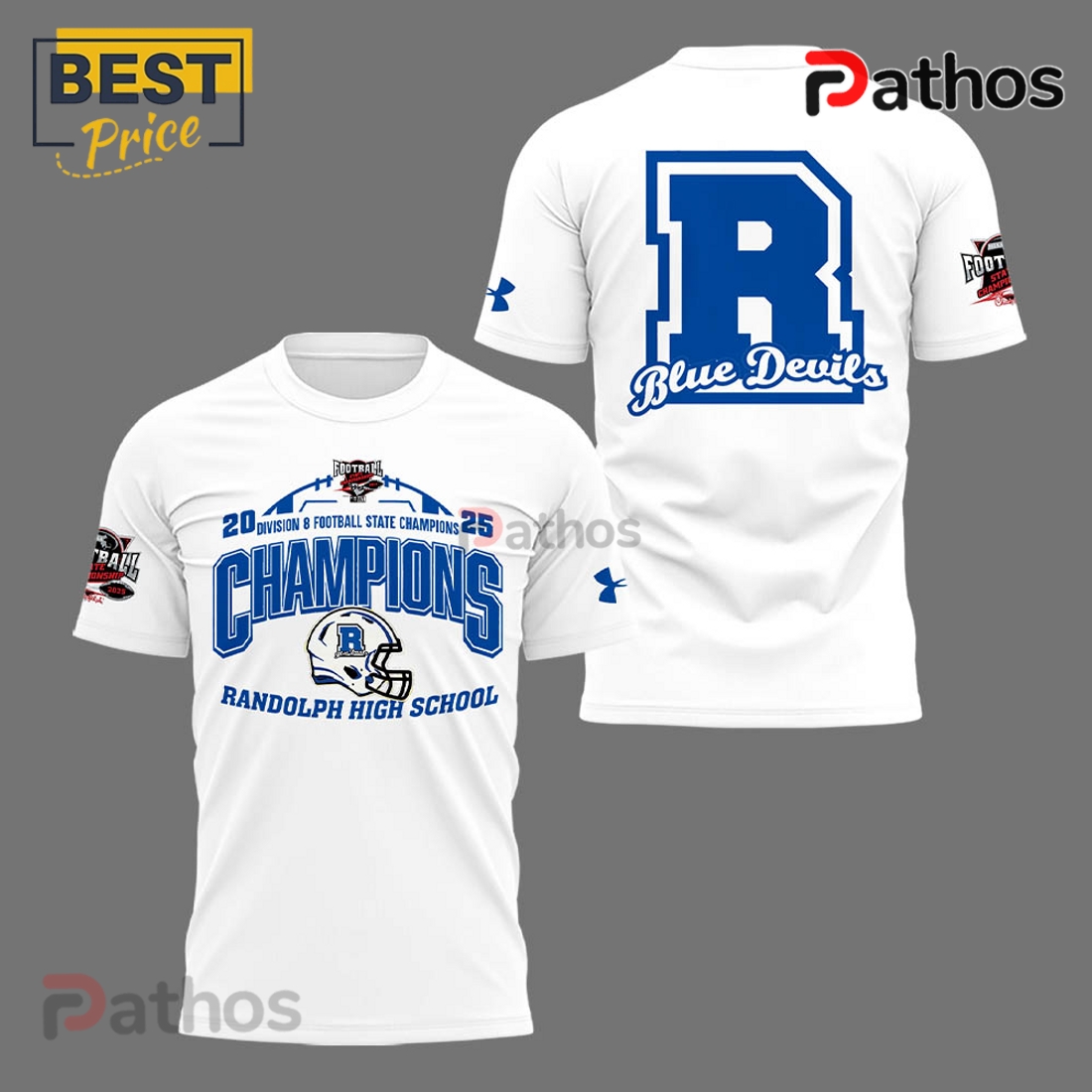 Randolph High School Champions White Hoodie Randolph High School Champions White Hoodie