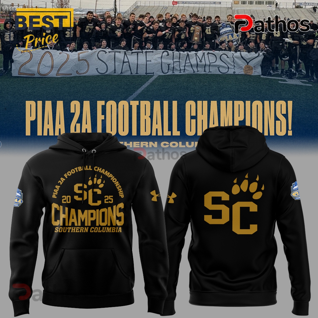 Southern Columbia Champions Black Hoodie And Jogger Southern Columbia Champions Black Hoodie And Jogger