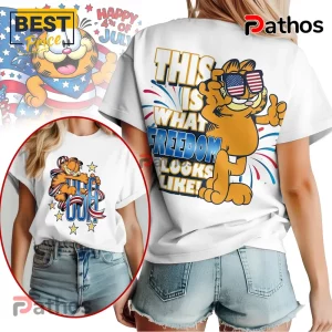 Garfield 4th of July Freedom T-Shirt USA Patriotic Graphic Tee