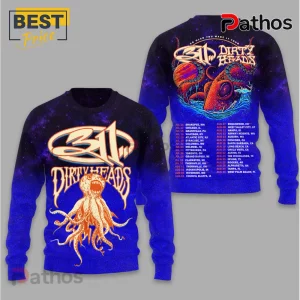 311 Dirty Heads sweater. Galaxy fade. Tour dates text: July 11-Aug 30. Orange octopus graphic!