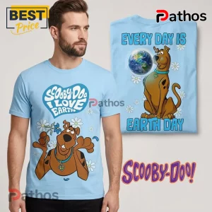 Scooby Doo I Love Earth Graphic Premium 3D T-Shirt