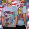 Courage the Cowardly Dog 4th of July 250 Years 3D Graphic T-Shirt