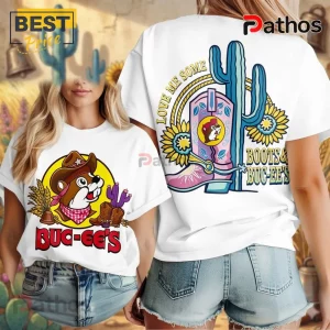 Buc-ee’s Boots Cactus Sunflower Graphic Women’s Western Style T-Shirt