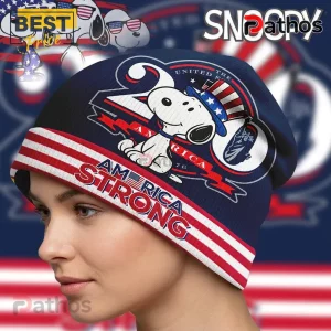 Snoopy America Strong Patriotic Premium Graphic Beanie Hat