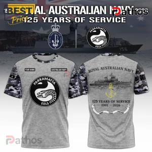 Parramatta Eels x Australian Navy 125th Anniversary Tee Shirt