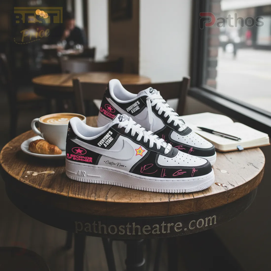 5SOS Everyone’s A Star! World Tour Custom Autograph Air Force 1