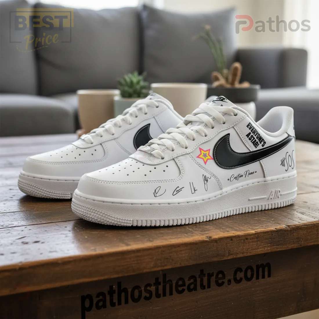 5SOS Everyone's A Star! World Tour Custom Nike Air Force 1 Sneakers 3 5SOS Everyone's A Star! World Tour Custom Nike Air Force 1 Sneakers