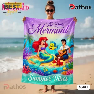 5xpr0mSH the little mermaid ariel summer vibes disney beach towel 02 product showcase