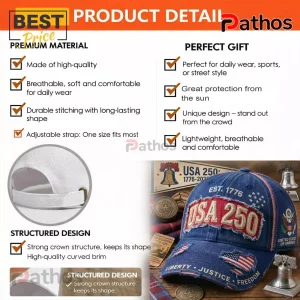 75AKeZhv usa 250 1776 2026 commemorative vintage american cap 02 daily outfit idea