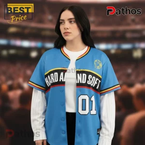 Billie Eilish Hard and Soft 01 Light Blue Graphic Baseball Jersey