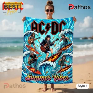 8MIxL9kt acdc summer vibes surfing rock band beach towel 03 modern aesthetic