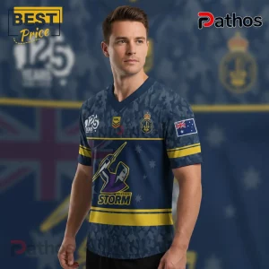 NRL Melbourne Storm RAN 125th Anniversary Military Commemorative Rugby Jersey