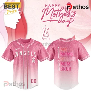 Angels Mother’s Day Pink Rose Custom Fan Baseball Jersey
