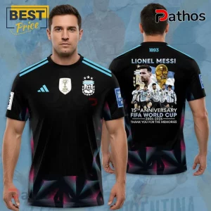 Messi Argentina FIFA World Cup 2022 Champions 5th Anniversary Premium Fan T-Shirt