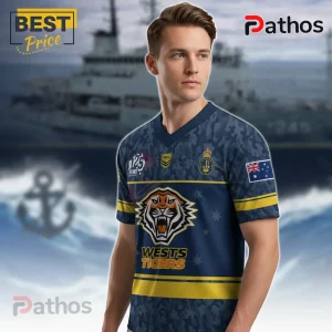 Wests Tigers NRL Australian Navy 125th Anniversary Commemorative Camo Rugby Jersey