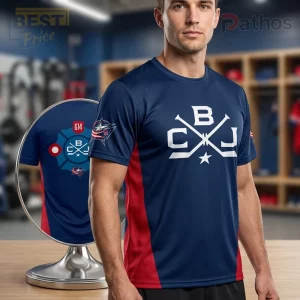 Blue Jackets First Responders Hockey Tribute Graphic Shirt