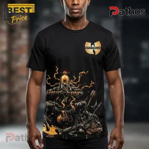 Wu-Tang Clan Black Graphic Tee – 2023 Tour Dates Concert T-Shirt
