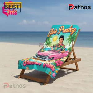 E0hEEdyW elvis presley summer vibes tropical pink car cartoon beach towel 02 durable fabric