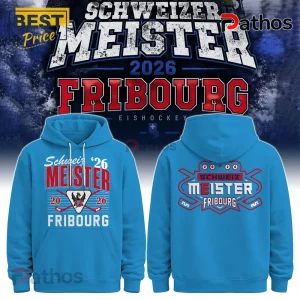 Fribourg Ice Hockey Swiss Meister 2026 Champion Blue Hoodie